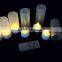 12 colors induction rechargeable electric plastic rechargeable led candle