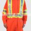 100% cotton fabric HI-visible reflective overall with reflective tape