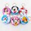 Cartoon Tin Metal Keychain Ring Tin Box Container Jewelry Round Cute