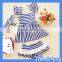 HOGIFT lovely bikini factory price beach swimwear baby girl cute stripe skirt bikini with headband