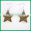 Wave Star Shape Metal Earrings