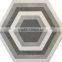 hexagon ceramic tile 115*200*230mm 3D wall papers design /hexagon tiles /floor tiles