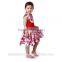 China new girls sassy frock design wholesale red floral tutu dress flower girl princess dresses birthday party wearing