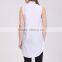 Wholesale Long Style New Model Sleeveless Shirts for Women 2016 Blank Shirt