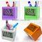 factory custom calendar pen holder with clock