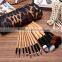 New style wholesale high quality 12 pieces leopard makeup brush kit