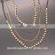 New Designed Women Multi Strand Layered Gold Plastic Beads Chain Necklace