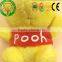 Small size Cute yellow teddy bear shaped keychain plush toy for sale