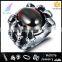 Fashionable Trend Claw Stainless Steel Jewelry Cubic Zirconia Zircon Ring for Men