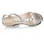 Super high heel large size women Silver wedged sandals with platform