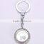 Personalized stainess steel floating locket keychain