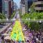 2015 commercial inflatable Double Lane Slip Slide