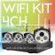 Vitevison surveillance camera system with 1.3mp 1mp wifi camera H.264 4ch wireless NVR Kit