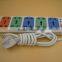 Europe 5 way 10A 250V extention power socket with CE approved