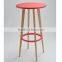 Dongguang Furniture Bistro Pub Plastic and Wood High Bar Table Two Seat