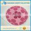 Round shape with flower pattern indoor child floor rug