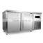 Shentop STCD-15S3 Double Doors Table Refrigerated Workbench Stainless Steel Prep Table