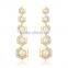 Kingman fashion 14k gold spiky snug crystal ball earrings