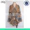 Latest shawl collar stripes jacquard buttonless cardigan