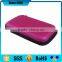 pink pu leather cover eva charger travel case with carabiner