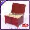Food grade wooden chocolate box with compartments and lock