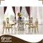 Luxury Dining Furniture Stainless Steel Marble Table Set