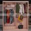 Pre-assemble home furniture MDF panel wardrobe cabinet bedroom designs