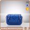 5143-2016 newest designs studs metal chain stylish embroidery shoulder bags