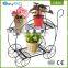 Fancy design iron metal wire flower plant stand