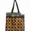 Custom checp black printed canvas tote shopping bag(CAS15-040)