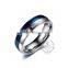 4-6MM Stainless Steel Mix Color Blue Ring Fashion Women Ring Wedding Jewelry 6260496