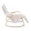 HomCom 36" Reclining Bentwood Lounge Chair - Beige