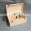 Wooden essential oil organizer box with insert display tray