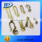 Solid brass U hooks key rings belt U hook wallet chain 50mm,60mm,70mm