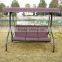 Patio Swing Hammock Chair with Cushion (Brown 3 Seat Bed swing)