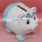 Resin pink pig wearing crown piggy bank money boxes wholesale