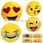 NEW EMOJI SMILEY EMOTICON YELLOW ROUND CUSHION PILLOW STUFFED PLUSH SOFT TOY UK