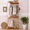 cabinet type wooden coat hanger wooden clothes rack for bedroom