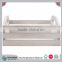 Distress Vintage White Washed Media Wooden Crate With Handles CN