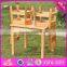 2016 new design natural solid wooden children table and chairs W08G172