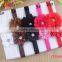 Exquisite workmanship colorful fabric flower with headband