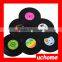 UCHOME Plastic emulational vinyl record vinyl disc CD cup coaster 6pcs a set with a box