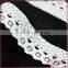 White embroidery guipure lace, water soluble chemical lace trimming for dress