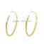 Brass Gold Plated Hoop Earrings