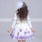 2017 latest dress designs photos red purple flowers embroidered dress
