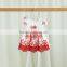 Wholesale short sleeve with belt cotton embroidery baby dress