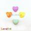 Colourful Heart shaped Food Grade Silicone Teething Beads For Baby