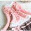 Baby Kids Girls 3PCS Lace Cardigan+T-Shirt+Floral TUTU Princess Skirt Suits Set