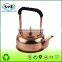 2017 Heavy Gauge 1mm Thick Hammered Copper Tea Pot Kettle Stovetop Teapot