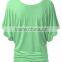 Women Shirt Summer Short Batwing Sleeve Solid Female Tops S6310012